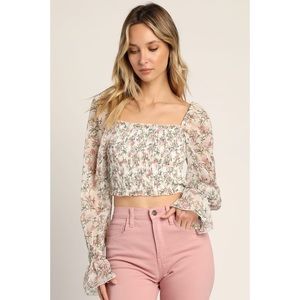 Floral Print Long Sleeve Top